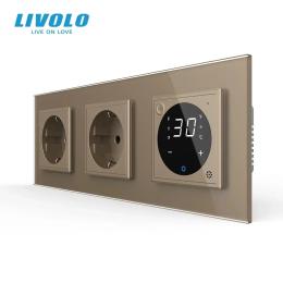 Терморегулятор LIVOLO VL-C7FCTC16A/FCQ1-6AP Gold
