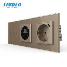 Терморегулятор LIVOLO VL-C7FC2/FCQ1/FCTF16A.UC18W-6AP Gold