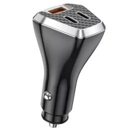 Автомобільний адаптер для телефона Jellico F15 Black 88.5W (2x USB-C/1x USB-A)