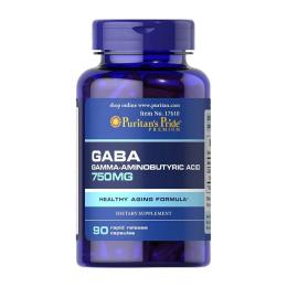 Амінокислота  Puritans Pride GABA (Gamma Aminobutyric Acid) 750 mg (90 capsules) (08837-01)