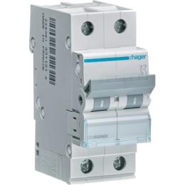 Автоматичний вимикач Hager (MCN206) 2P C 6A 6кА
