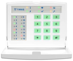 Клавіатура для сигналізації Tiras K-LED16
