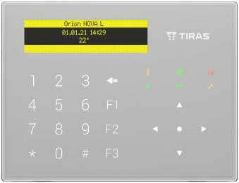 Клавіатура для сигналізації Tiras K-GLCD + Silver