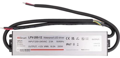 Блок живлення для освітлення HiSmart LPV-200-12