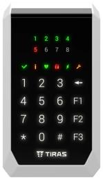 Клавіатура для сигналізації Tiras K-PAD8 + White