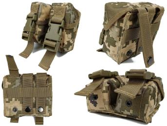 Тактичний підсумок EasyFit гранатний подвійний (MOLLE, підсумок для гранат на розгрузку, жилет, РПС) Pixel ЗСУ MM-14 (EF-1408-4)