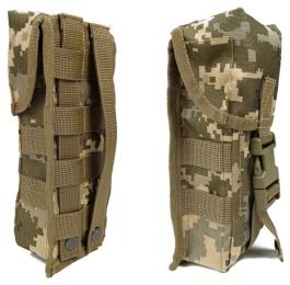 Тактичний підсумок EasyFit під два магазини АК одинарний закритий MOLLE, підсумок на розгрузку, жилет, РПС Pixel ЗСУ MM-14 (EF-1408-2)