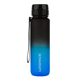 Пляшка для води UZSPACE Frosted Gradient Waterbottle 3038 1L Black Blue (24074-01)