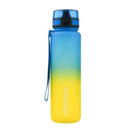 Пляшка для води UZSPACE Frosted Gradient Waterbottle 3038 1L Blue Yellow (23422-01)