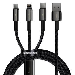 Дата-кабель Baseus CAMLTWJ-01 1.5m USB(тато) - Lightning/microUSB/USB Type C (тато) Black