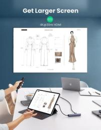 USB-хаб Ugreen CM418 Gray