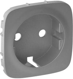 Лицьова панель Legrand Valena Allure 2К + З Aluminium для розетки (755207)