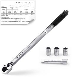 Динамометричний ключ S&amp;R 1/2 28-210 Nm (465012210)+ под. 125 мм, гол. 17, 19, 21 мм