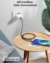 Дата-кабель Ugreen US171 1m USB Type C(тато) - Lightning(тато) Black