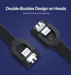 Кабель для підєднання накопичувачів інформації Ugreen US217 Black SATA 3.0 0.5 м