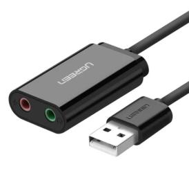 Звукова карта Ugreen US205 (30724) зовнішня USB AUX JACK, TRS(MIC + EAR) ALC4042