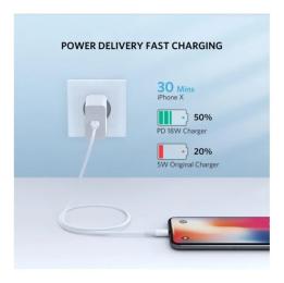 Дата-кабель Ugreen US171 2m USB Type C (тато) - Lightning (тато) White 60749