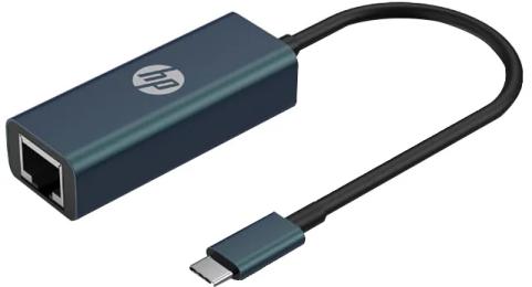 Перехідник HP DHC-CT208 USB Type C(тато) - RJ45(мама) Blue