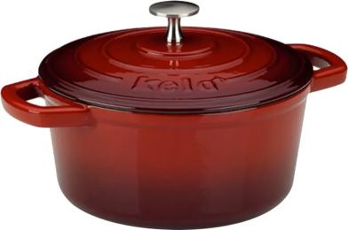 Каструля KELA Calido 11941k чавунна з кришкою 24см 4.0л