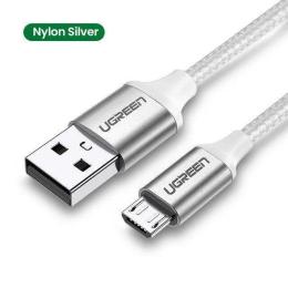 Дата-кабель Ugreen US290 2m USB (тато) - microUSB (тато) Silver 60153