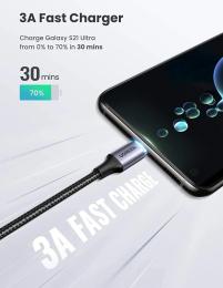 Дата-кабель Ugreen 50125 2m USB Type C(тато) - USB Type C(тато) Black Gray