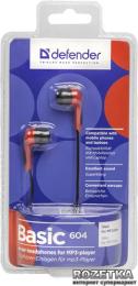 Дротові навушники Defender Basic 604 Black Red