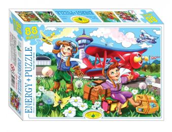 Пазл Енергія Плюс Літак Біплан 83378 дитячі ЄГ-11 88 элементов