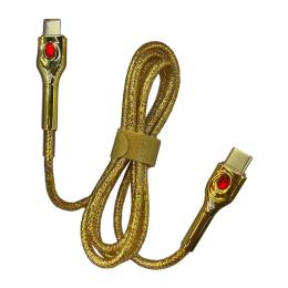 Дата-кабель LogicPower C651MС USB Type-C (тато)  -  USB Type-C (тато) 1 м Gold 65W
