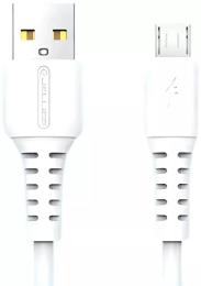 Дата-кабель Jellico KDS-32 microUSB (тато)  -  USB (тато) 2m 3.1A White