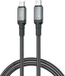 Дата-кабель XO NBQ264A-CC USB Type-C(тато) - USB Type-C(тато) 240W PD 1 м Black
