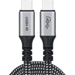 Дата-кабель Choetech (XCC-1040-GY) USB 4.0 Gen 3 Type-C (тато)  -  Type-C (тато) 1.2 м Black
