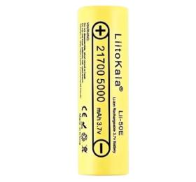 Акумулятор LiitoKala 21700 Li-Ion Lii-50E Yellow 5000mah (4400-5100mah), 15A, 3.7V (2.5-4.2V)