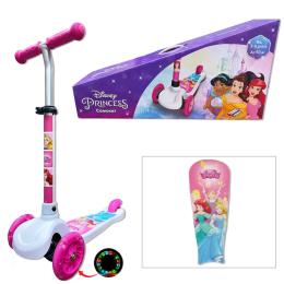 Самокат Bambi LS2120 дитячий 3-х колісний Disney Princess з підсвічуванням