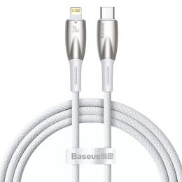 Дата-кабель Baseus Glimmer Series Fast Charging CADH000002 USB Type-C (тато) - Lightning (тато), 1m White