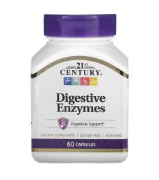 Вітамінно-мінеральний комплекс 21st Century Травні ферменти, Digestive Enzymes, 60 капсул (CEN-22556)