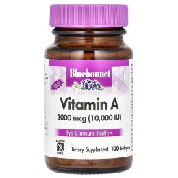 Вітамін Bluebonnet Nutrition Вітамін А 10000, 100 желатинових капсул (BLB-00298)