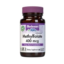 Вітамін Bluebonnet Nutrition Метилфолат (B9) 400мкг, Cellular Active, Methylfolate, 60 вегетаріанських (BLB0456)