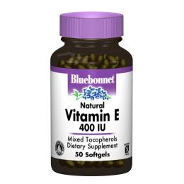 Вітамін Bluebonnet Nutrition Натуральний Вітамін Е 400IU, 50 желатинових капсул (BLB0616)