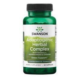 Натуральна добавка і екстракт Swanson Adaptogenic Herbal Complex (Rhodiola Ashwagandha Ginseng) - 60caps (100-43-2350147-20)