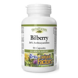 Натуральна добавка і екстракт Natural Factors Bilberry 40mg - 90 caps (2023-10-6563)