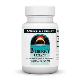 Натуральна добавка і екстракт Source Naturals Bilberry Extract 100 mg - 30 tabs (2023-10-6132)