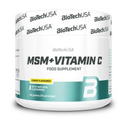 Натуральна добавка і екстракт Biotech MSM + Vitamin C (150 g, lemon) (02503-01)