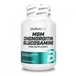 Натуральна добавка і екстракт Biotech MSM Chondroitin Glucosamine (60 tabs) (21885-01)