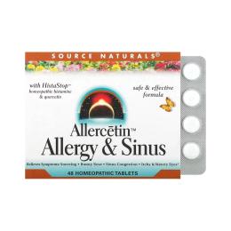 Натуральна добавка і екстракт Source Naturals Allercetin Allergy &amp; Sinus - 48 tabs (2023-10-4621)