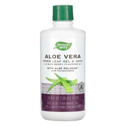 Натуральна добавка і екстракт Natures Way Aloe Vera Gel &amp; Juice (Berry) - 1000 ml (2022-10-1720)