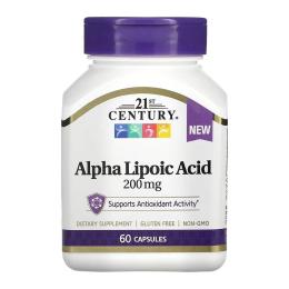 Натуральна добавка і екстракт 21st Century Alpha Lipoic Acid 200 mg - 60 caps (2023-10-7085)