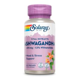 Натуральна добавка і екстракт Solaray Ashwaganda Root Extract 470mg - 60vcaps (2022-10-1793)