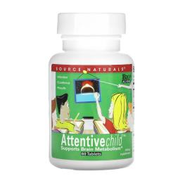 Натуральна добавка і екстракт Source Naturals Attentive Child - 60 tabs (2023-10-5294)