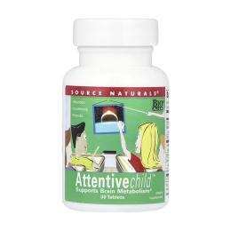 Натуральна добавка і екстракт Source Naturals Attentive Child- 30 tabs (2023-10-6610)