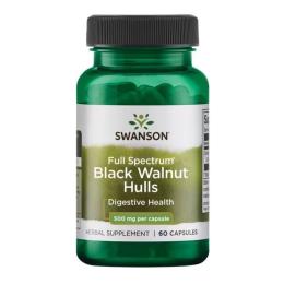 Натуральна добавка і екстракт Swanson Black Walnut Hulls 500mg - 60caps (100-74-4582106-20)